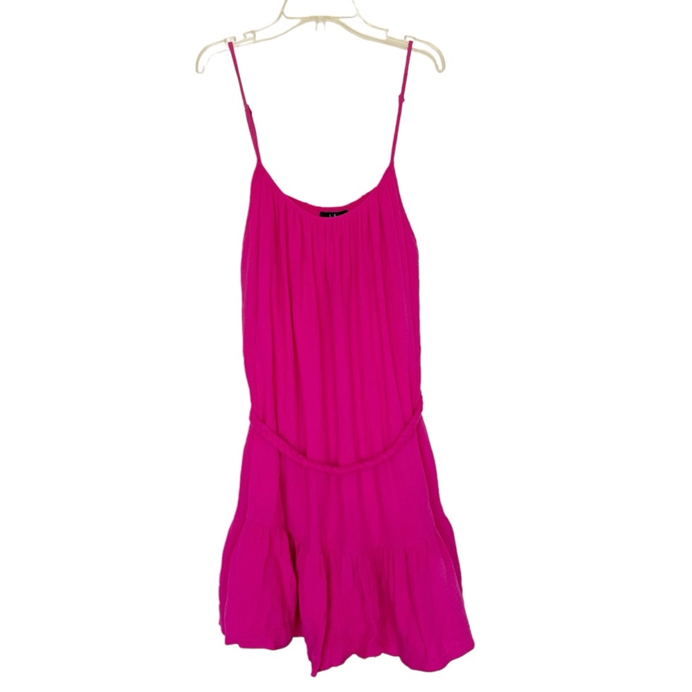 NEW Lulus Pink Mini Dress Rope Tie Lined Barbie NWT
